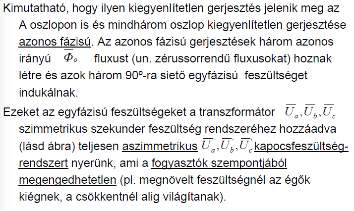 fáziskapocs közé kapcsolják. A fázisokat az egyes utcák, házak között elosztják.