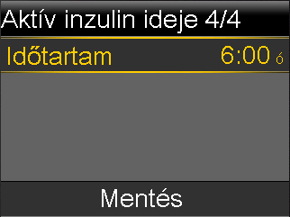 Amennyiben a VC-célérték kívül esik az 5,0 és 7,8 mmol/l közötti tartományon, a beállítás megerősítésére felszólító üzenet jelenik meg. 6.