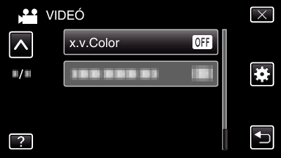 Menü beállítások xvcolor A színeket true colors-ban rögzíti (Használjon xvcolor kompatibilis TV-t a lejátszáshoz) Beállítás Részletek KI BE A színeket a TV sugárzással azonos szabvánnyal rögzíti A