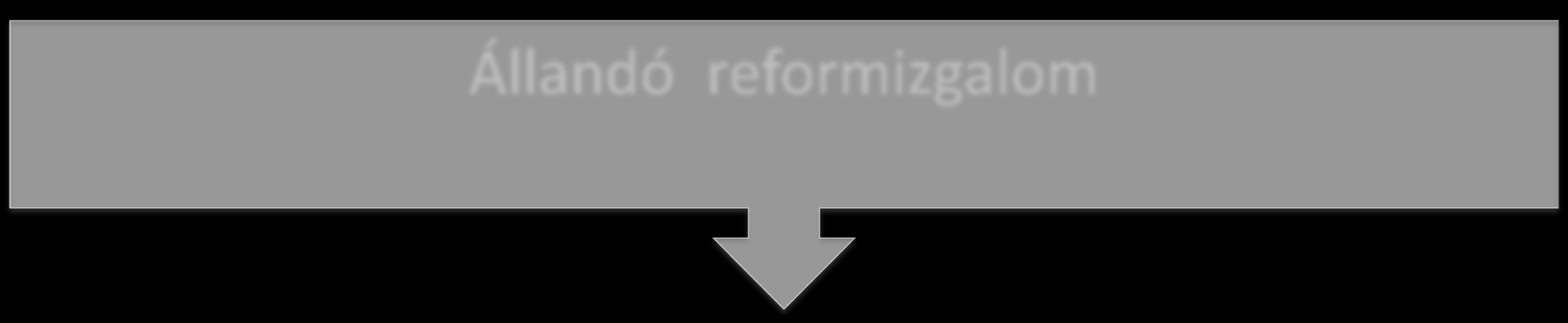 6 2010-2012 főbb jellemzői Állandó reformizgalom