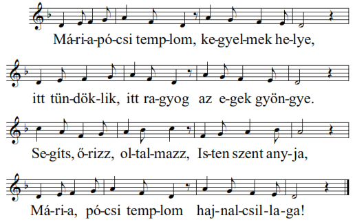 Szentháromság híva-hív, siessünk oda, milyen szép a mennyország, majd megmutatja. Oda egykor feljutunk, így imádkozunk, Szentháromság egy Isten, örökké áldunk.