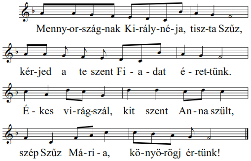 Bármely alkalomra Mennyországnak Királynéja Boldogságos Szűz Mária Angyaloknak