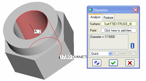 CAD - CAM ALAPOK PRO ENGINEER OKTATÓANYAG Menet készítése Amint a Befogócsapnál készült, itt is az Inset/Cosmetic/Theard paranccsal készítsük a menetet; a menü menedzser pontjain menjünk végig.