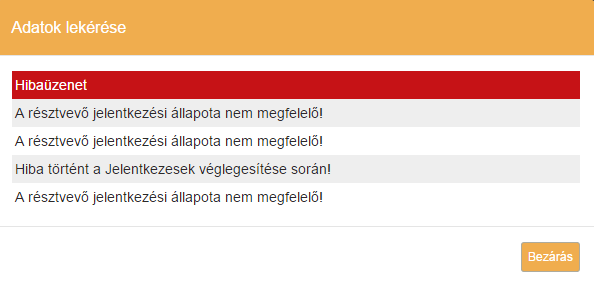 1.4.4 Jelentkeztetés véglegesítése Az aleljárás részletei oldalon kell a jelentkeztetett pedagógusok jelentkezését véglegesíteni.