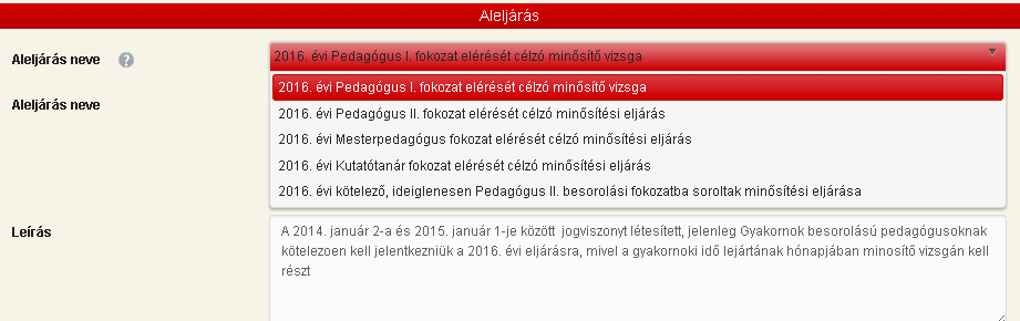 1.4 Résztvevők adminisztrálása 1.4.1 Jelentkeztetés A résztvevők adminisztrálásának oldalán a kiválasztott aleljárás legfontosabb adatai láthatók.