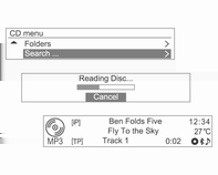 100 Audio lejátszó CD Menu (CD menü) Folders (Mappák) CD menu (CD menü) Search... (keresés.