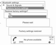 Telefon 125 válassza ki a Bluetooth-t a MENU-TUNE gomb szabályozógombjának segítségével, majd a MENU-TUNE gomb szabályozógombjával állítsa be a kívánt tételt.