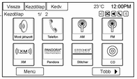 Bevezetés 133 Kormánykerék kapcsolók Felszereltségtől függően, bizonyos audiofunkciók a kormánykerék kezelőszervéről is kezelhetők.