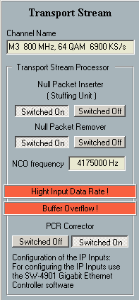 Nagyon fontos hogy az itt megadott NCO frekvencia nagyobb legyen mint a Gigabit Ethernet Controller panel IP Receiver Platformon beállított NCO frekvencia!