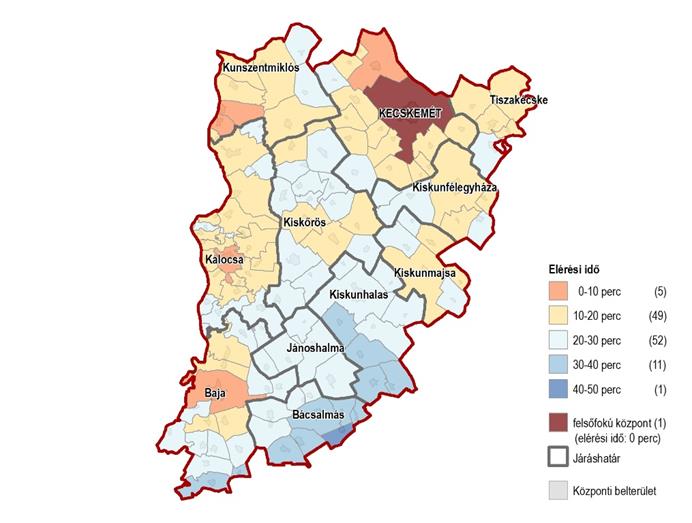 HELYZETFELTÁRÓ - HELYZETELEMZŐ - HELYZETÉRTÉKELŐ MUNKARÉSZEK 16 A települések közintézményekkel, közszolgáltatásokkal, kereskedelmi szolgáltatásokkal való ellátottságát egy olyan komplex