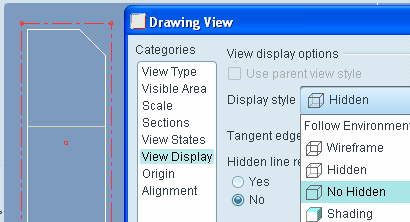 A vonalak láthatóságának beállítása Amennyiben a rajzi alapbeállításokon nem változtattuk meg a model_display_for_new_views follow_environment beállítást pl.