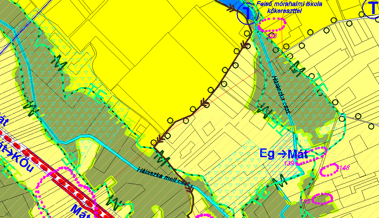 X. Csipaki iskola környékének rendezése Indoklás: Ksz különleges szabadidő- és pihenőpark, valamint Kt különleges beépítésre nem szánt turisztikai övezet kerül kijelölésre Mát mezőgazdasági terület