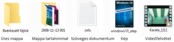 8 A Fájlkezelő A Fájlkezelő A fájlok, magyarosabban állományok olyan objektumok, amelyek információ, szöveg, kép, hang, videó felvétel tárolására szolgálnak.