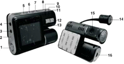 Köszönjük, hogy megvásárolta cégünktől az autós kamerát. Hogy segíthessünk önnek megfelelően használni azt, olvassa el gondosan ezt a használati útmutatót. Felépítés 1.