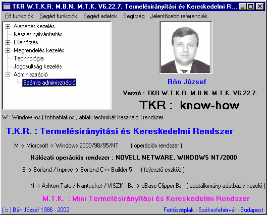 - 110-16. Adminisztráció : 16.1. Számla adminisztráció : Az alap indítási módszer mellett már egy ideje ( néhény verzió