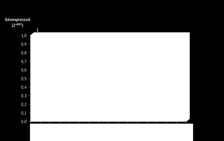 6.2.1.2.2. Szöveti minták génexpressziós RT-PCR validálása Az ép, az adenoma és a tumoros szövetekben a géncsoportot RT-PCR módszerrel vizsgáltam, a kapott Ct értékekből dct értékeket GAPDH