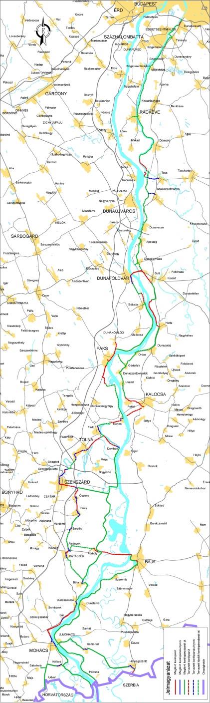 Tervezési folyamat TERVEZÉSI SZEPONTOK EuroVelo paraméterek 3 haladósávos kerékpárút, kiemelt szolgáltatási szint, min.