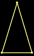 Pontosan két egyenlő oldalú háromszög (Egyenlő szárú háromszögek)