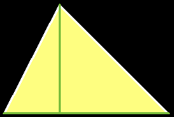 A háromszög területének kiszámítása A háromszög területét kiszámíthatjuk úgy is, hogy az egyik oldal hosszát