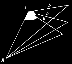 Kapcsolat a háromszög oldalai és szögei között Tétel: Ha két háromszögben két-két oldal egyenlő, akkor abban a háromszögben