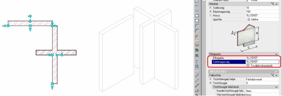 Az Architectural Desktop mélyebben Csatlakozó falak összedolgozása a faltisztítás mechanizmusa Mint minden építész CAD programban, az Autodesk Architectural Desktopban is kiemelt jelentőségű a falak