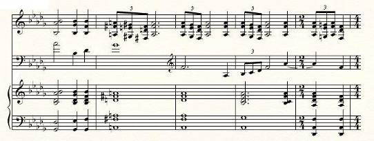 120 A fenti tulajdonságokkal rendelkező dallamokra példaként álljon itt mindenekelőtt Howard Hanson leghíresebb dallama: a II., Romantikus szimfónia I.
