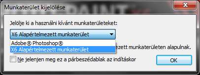 A munkaterület beállítása 11 2. ábra A Munkaterület kiválasztható a párbeszédpanel bal felső sarkában megtalálható listáról is (lásd az 1. ábrát).