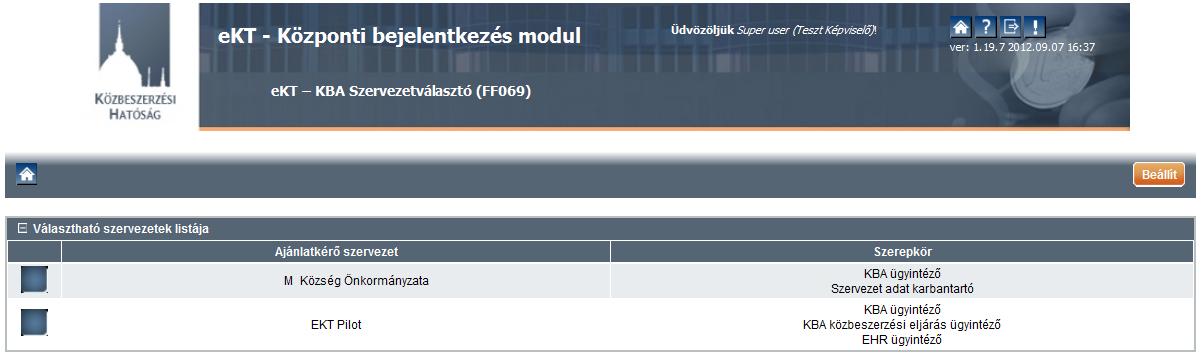 A jobb felső sarokban lévő Hirdetmény megtekintése funkció meghívásával új ablakban megnyílik a Közbeszerzési Értesítő on-line felülete, az adott hirdetményre navigálva. 7.