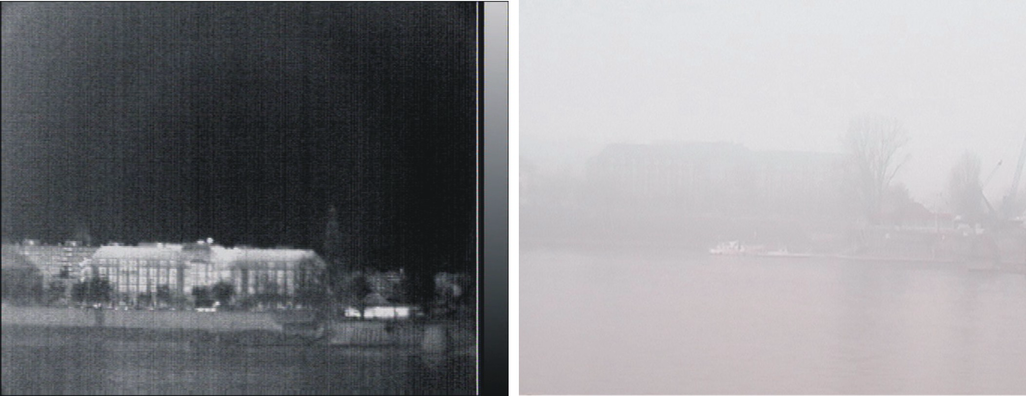 7. ábra A budai part a Margit-szigetről egy ködös délelőtt A baloldali kép