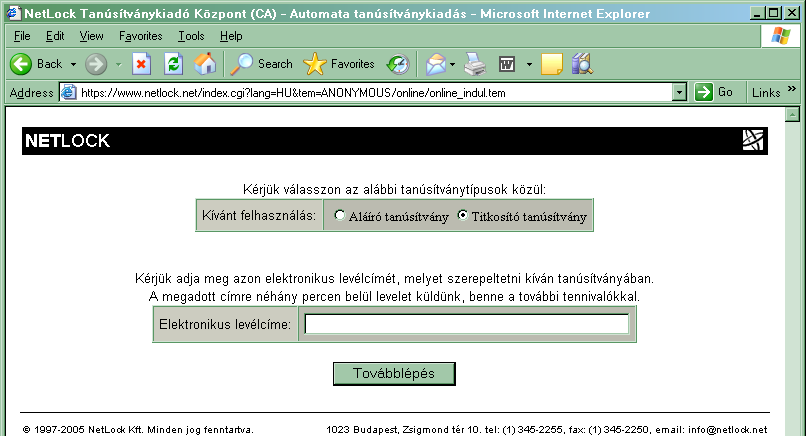 9.1. Ha a program titkosító tanúsítványt igényel, de Ön nem rendelkezik vele... Az Outlook 2002 előtti verziók elvárták, hogy titkosító és aláíró tanúsítvány is legyen beállítva a programban.