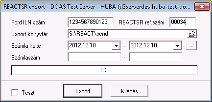 1.6.4. REACT! Adatok Automatikus küldése A kereskedők igénye alapján elkészítettük a REACT! adatok automatikus küldése funkciót.