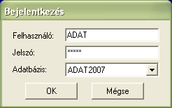 A PROGRAM INDÍTÁSA Amennyiben a telepítéskor nem választott más helyet, a programot a Start menü \ Programok \ Szs szoftver \ Adat 2007 csoportmenüből indíthatja el.