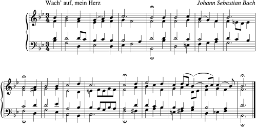 Idézetek Johann Sebastian Bach Ahogyan más mesterek felhasználnak idézeteket a neo-stílusú darabjaikban, a Le chapeau bleu is több, pontos zenei idézetet tartalmaz, s a maga helyén mindegyik