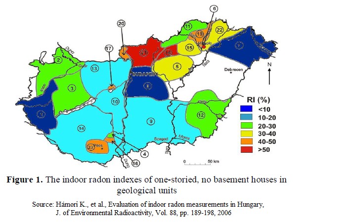 Magyarországi radon térképek OSSKI (Nikl I.