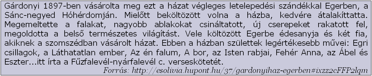 Az író dédunokája, Keller Péter a Gárdonyi-emlékház udvarán dédapja szobránál Gárdonyi dolgozószobája.