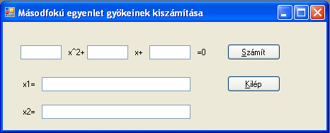 2. Házi feladat Készítsünk egy grafikus felületű alkalmazást a