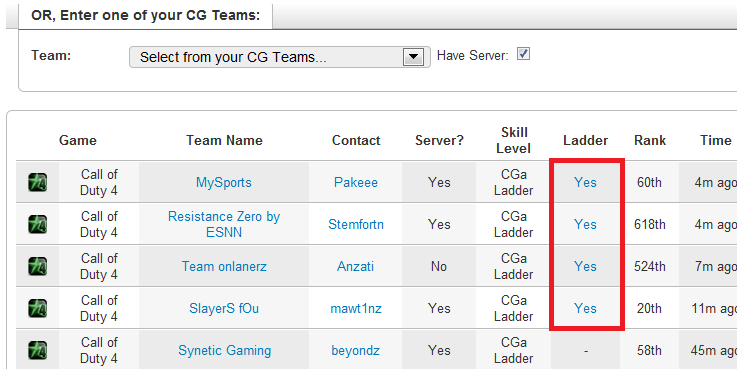 2. Csatlakozás a CGa ladderhoz Menny a Games->Call of Duty 4-> CGa-ra és aztán kattints a Join Ladderre (10-15 percet vesz igénybe a jelentkezés feldolgozása). 3.