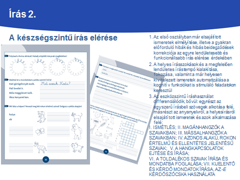 Olvasástechnikai, beszédtechnikai gyakorlatok, Válaszadás fő kérdésekre, Tájékozódás a szövegben, Egyéni tapasztalatok összekapcsolása a szöveggel, Szemmozgás fejlesztése,