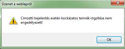 Új bejelentés rögzítésekor ebben az esetben automatikusan megjelenik egy új mező Címzetti bejelentés névvel.