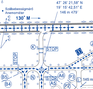 2. számú ábra (Forrás: AIP Magyarország, AD2 LHBP-GMC térkép részlete) 2.