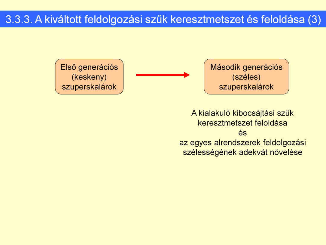 Mindig a legszűkebb keresztmetszetű alrendszer határozza meg a rendszer teljesítményét.