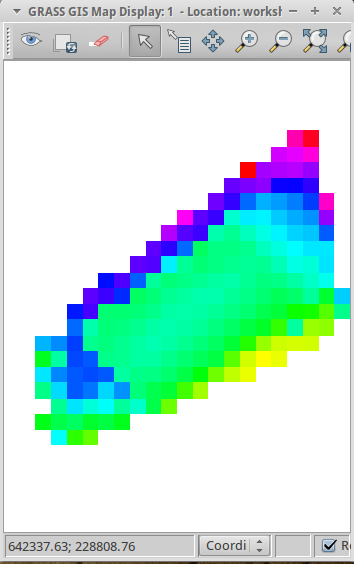 colors map=gto color=elevation A raszter színezését az r.