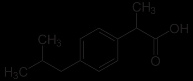 Ibuprofen élettani hatása (RS)-2-[4-(2-metilpropil)fenil]propánsav NSAIDs nonsteroidal anti-inflammatory drugs metabolitok: hidroxi-ibuprofen, karboxi-ibuprofen, fenilpropionát