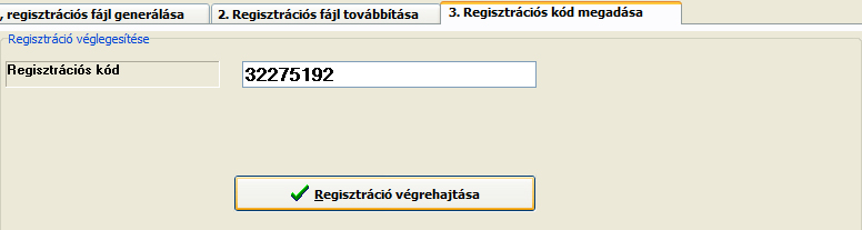 költségvetés-készítő programban a Súgó / Regisztráció menüpontra kattint. A regisztráció elvégzésének menete ebben az esetben is egyezik a fent leírtakkal bármelyik módját is választja annak.