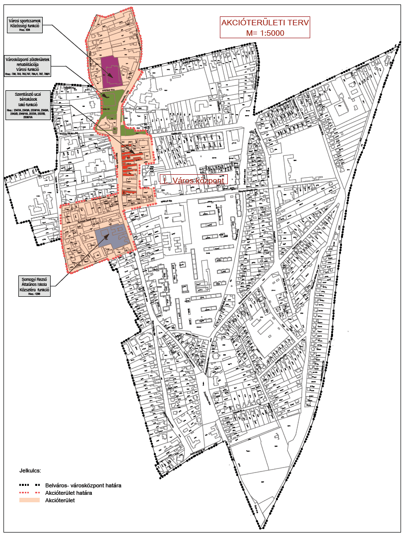 2. Térkép: Szociális városrehabilitásciós akcióterület