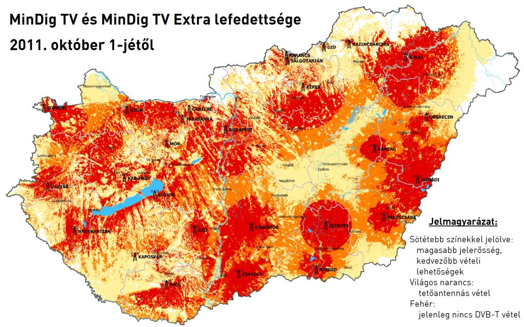 MinDig TV lefedettség