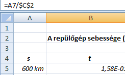 Az A oszlopot töltsük fel egytől ötig.