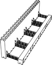 ISOTEQ NORMÁL ELEMCSALÁD: - 3 - Azonosítószám: Falazóelem mérete: 25x25x1 cm; Külsı hıszigetelés vastagsága: 5 cm; Hıátbocsátási tényezı: U=,26 W/m 2 K; Falazóelem mérete: 3x25x1 cm; Külsı