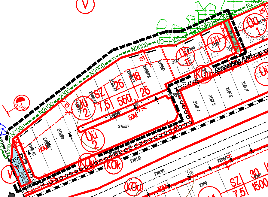 határozat Kezdeményező: tulajdonosok Érintett helyrajzi számok: 2180-2181 Övezet a módosítás előtt: Üü1