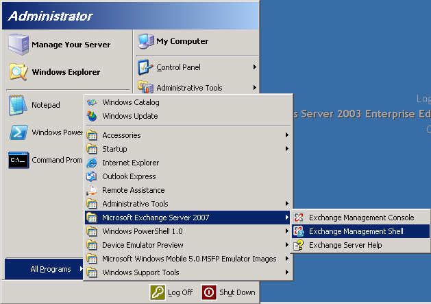 Exchange Server 2007 3.3 Exchange Server 2007 Sok informatikus első találkozása a PowerShellel az Exchange Server 2007 kapcsán történt meg, nálam is ez a helyzet.